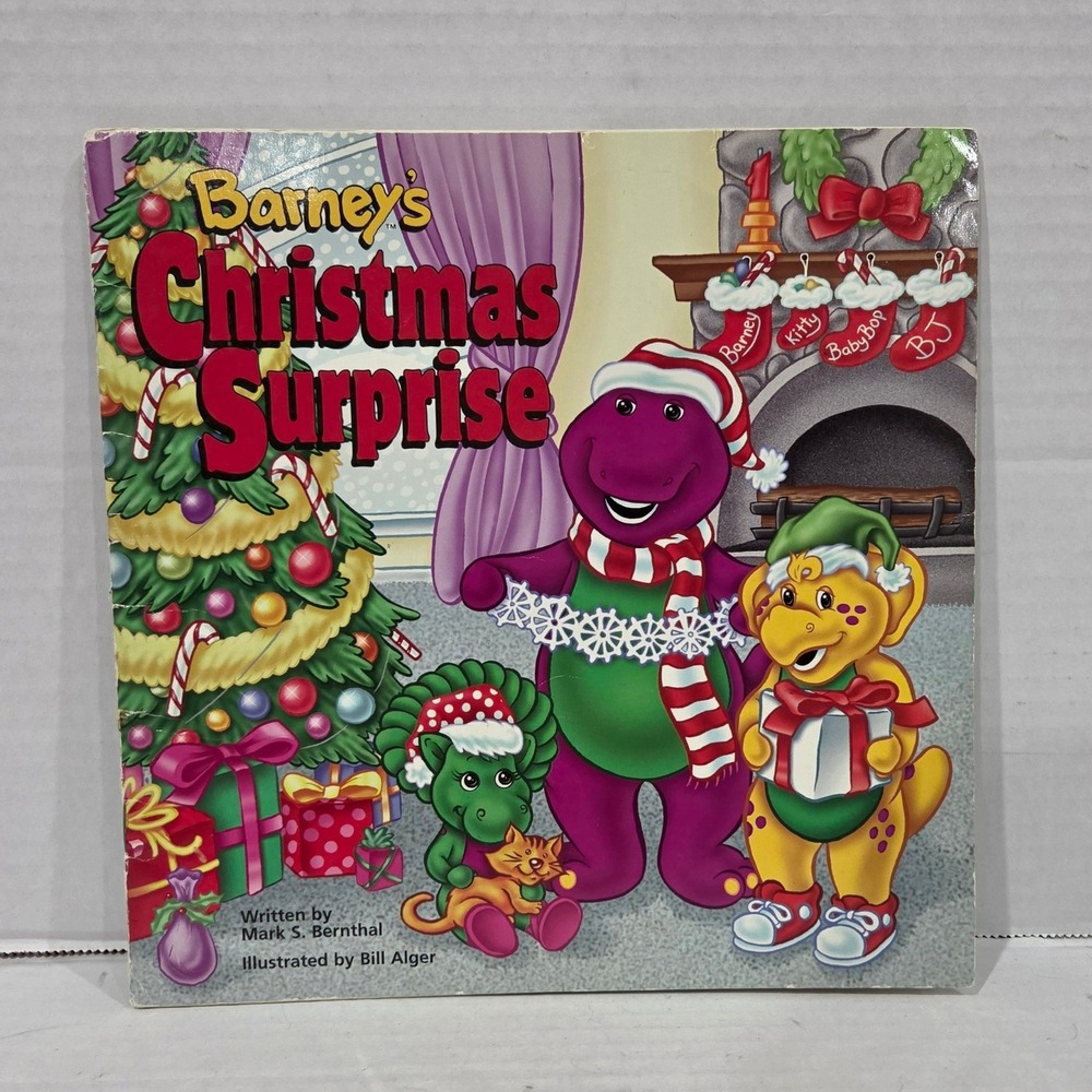 Barney's Christmas Surprise 1996 Vintage Paperback Book Mark S Bernthal BJ Bop